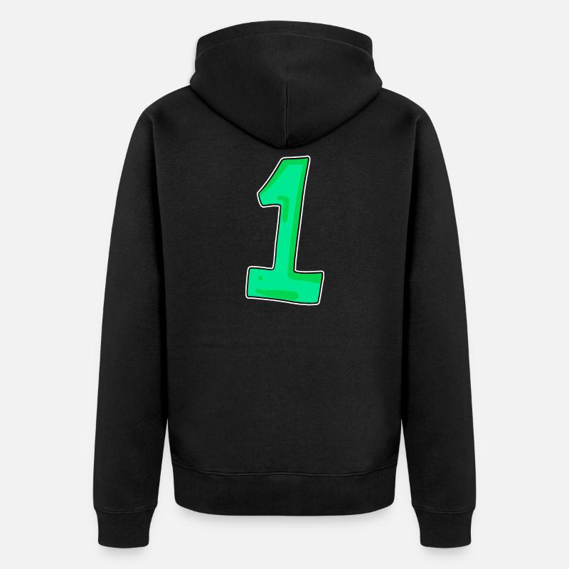 1 vert - Veste à capuche bio Premium Unisexe - noir
