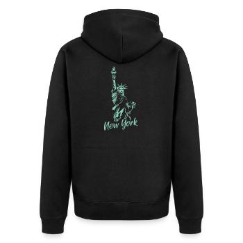 Statue de la Liberté New York Symbole des États-Unis Illustration - Veste à capuche bio Premium Unisexe - noir - Dos - Nico (187cm)