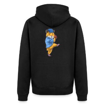 Hamster Baseball Gant de Baseball - Veste à capuche bio Premium Unisexe - noir - Dos - Nico (187cm)