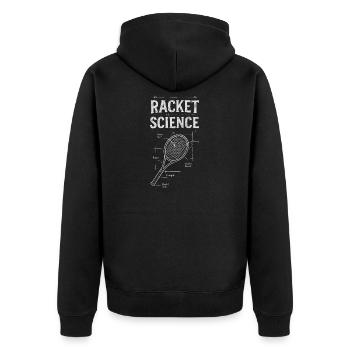 Racket Science - Raquette de tennis fun Chemise - Veste à capuche bio Premium Unisexe - noir - Dos - Nico (187cm)