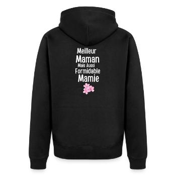 Meilleure Maman et Mamie Formidables - Veste à capuche bio Premium Unisexe - noir - Dos - Nico (187cm)