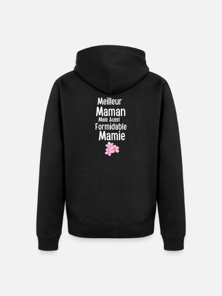 Beste erstaunliche Mutter und Oma - Unisex Premium Bio Zip Hoodie - Schwarz