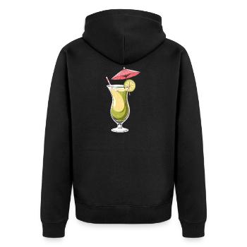Cocktail tropical au citron vert - Veste à capuche bio Premium Unisexe - noir - Dos - Nico (187cm)