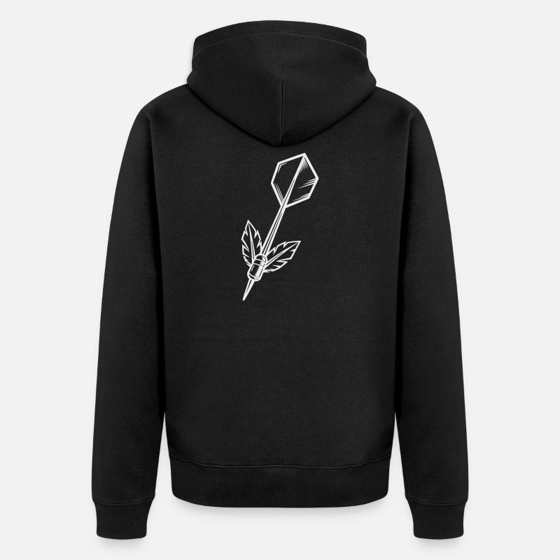 Fléchette avec ailes - Veste à capuche bio Premium Unisexe - noir