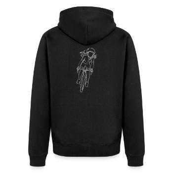 Cadeau de Lineart Road Cyclist Women - Veste à capuche bio Premium Unisexe - noir - Dos - Nico (187cm)