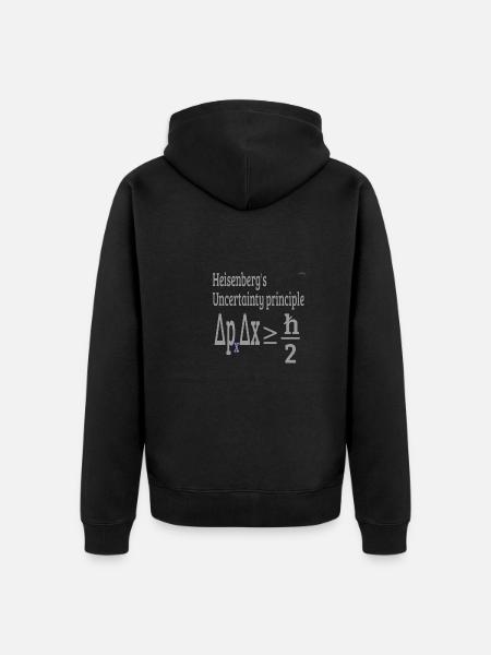 Uncertainty Principle - Unisex Premium Organic Zip Hoodie - black