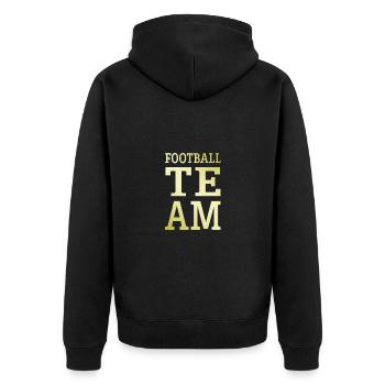 Football Team Mannschaft - Unisex Premium Organic Zip Hoodie - black - Back - Nico (187cm)