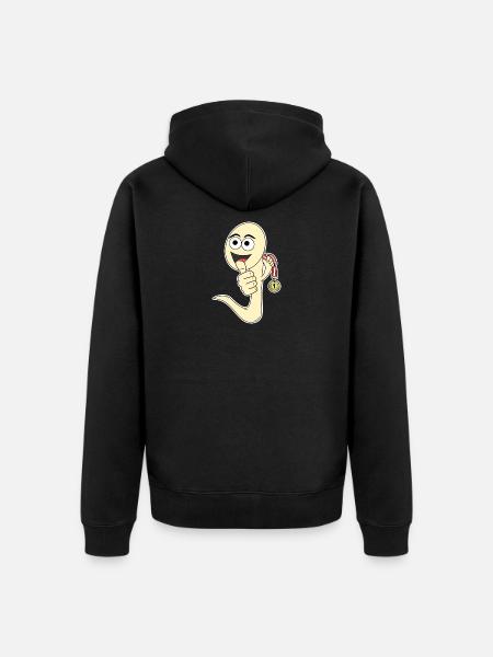 Winner funny number 1 - Unisex Premium Organic Zip Hoodie - black