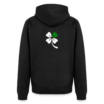 Trèfle à quatre feuilles - Veste à capuche bio Premium Unisexe - noir - Dos - Nico (187cm)