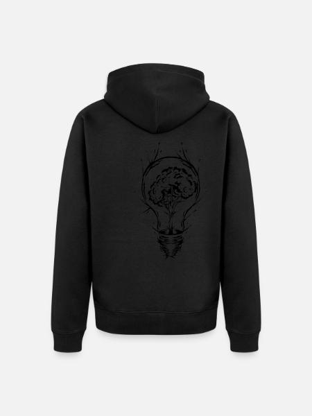 Klimaschutz Umweltschutz - Unisex Premium Bio Zip Hoodie - Schwarz