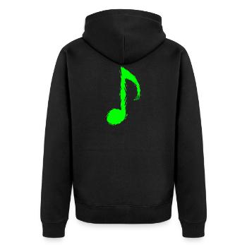 Music note Green. Light green. Vector - Unisex Premium Organic Zip Hoodie - black - Back - Nico (187cm)