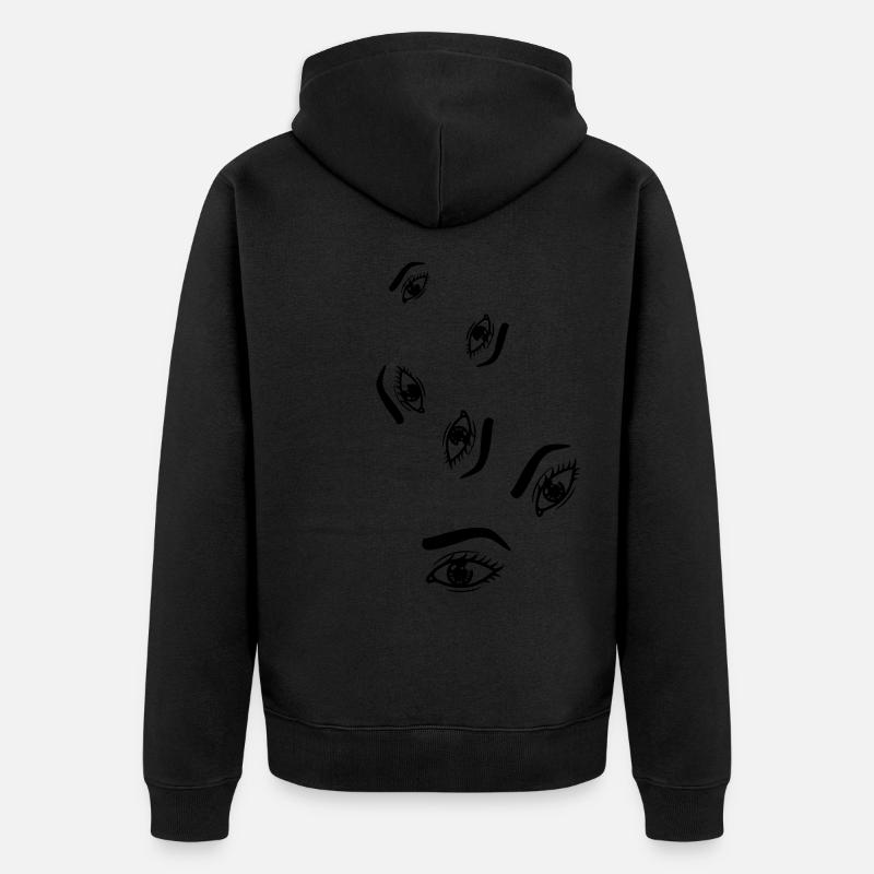 Symbole de l’œil - Veste à capuche bio Premium Unisexe - noir