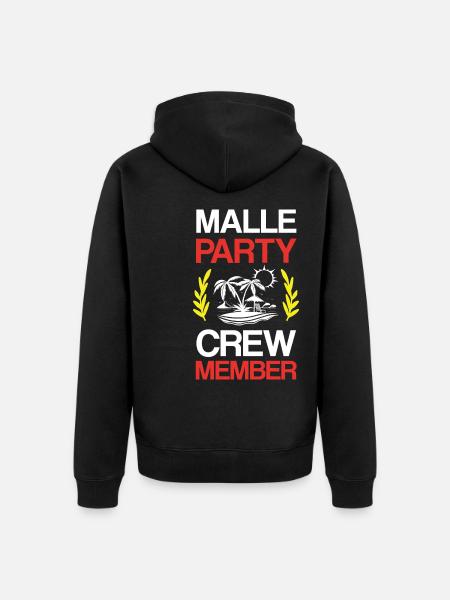 Malle Party Crew - Unisex Premium Organic Zip Hoodie - black