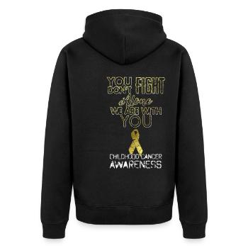 Astronaut and Cosmonaut Astronaut - Unisex Premium Organic Zip Hoodie - black - Back - Nico (187cm)