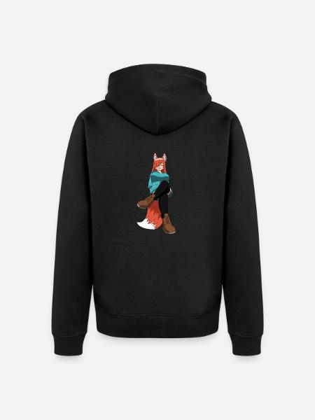 Marcel jambes croisée - Veste à capuche bio Premium Unisexe - noir