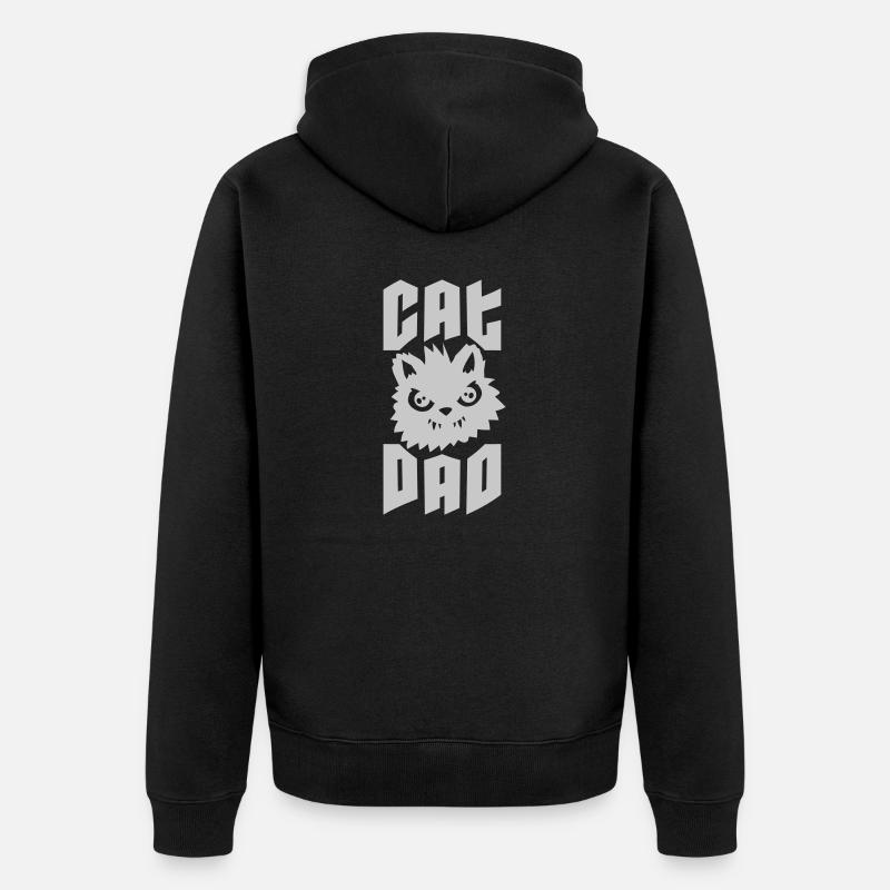 Chat maléfique Chat Papa - Veste à capuche bio Premium Unisexe - noir