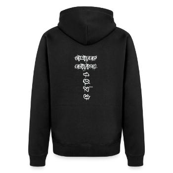 1973 - Unisex Premium Bio Zip Hoodie - Schwarz - Hinten - Nico (187cm)