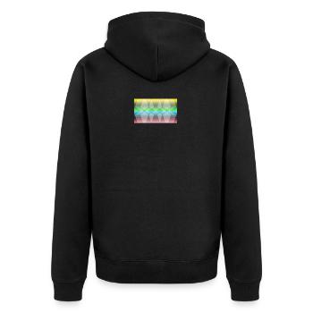 Le drapeau légèrement différent - Veste à capuche bio Premium Unisexe - noir - Dos - Nico (187cm)