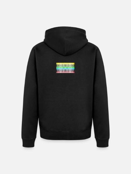 The slightly different flag - Unisex Premium Organic Zip Hoodie - black