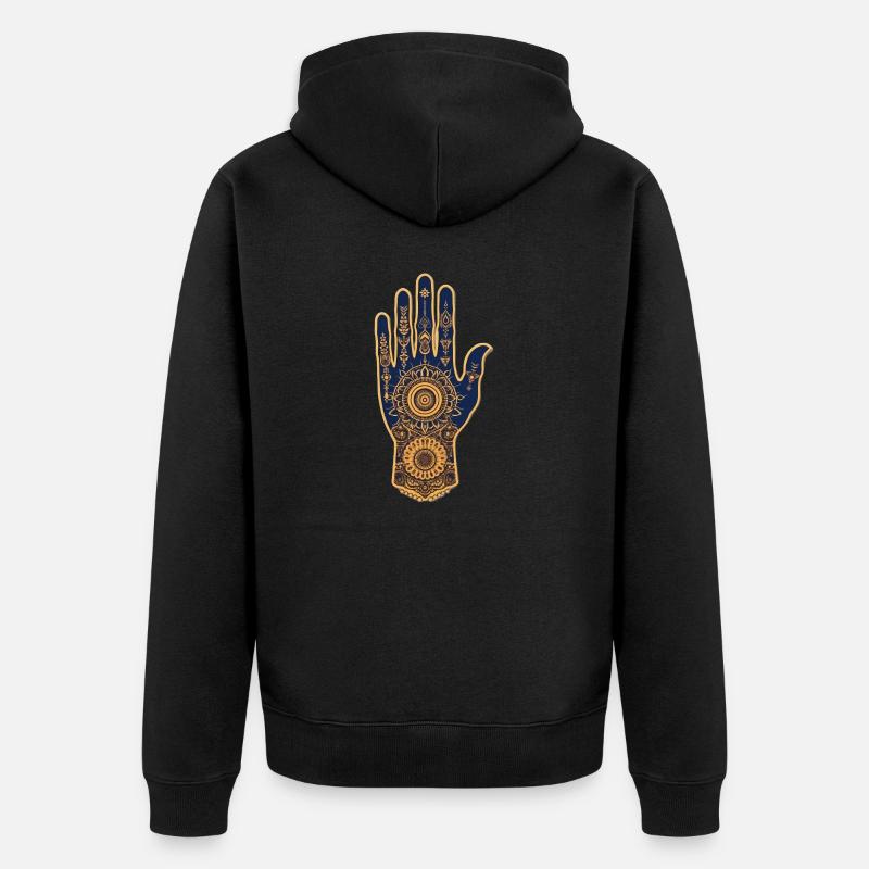 Main de Fatima 2 Petite - Veste à capuche bio Premium Unisexe - noir