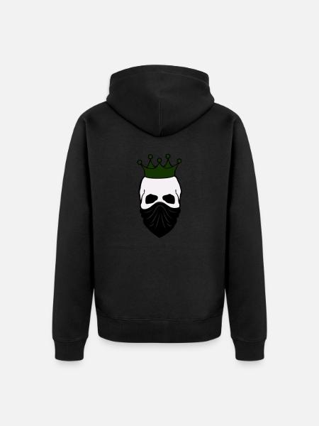 skull bandit king 02 - Unisex Premium Bio Zip Hoodie - Schwarz