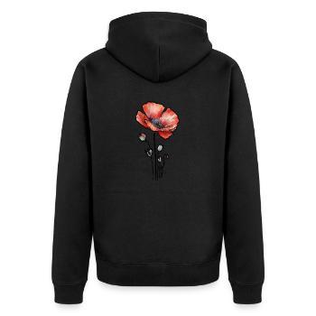 Coquelicot - Veste à capuche bio Premium Unisexe - noir - Dos - Nico (187cm)