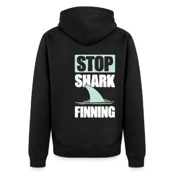 Bien-être animal Requins - Veste à capuche bio Premium Unisexe - noir - Dos - Nico (187cm)