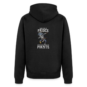 Pourquoi être un prince quand on peut être un pirate - Veste à capuche bio Premium Unisexe - noir - Dos - Nico (187cm)