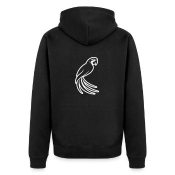 Perroquet oiseau - Veste à capuche bio Premium Unisexe - noir - Dos - Nico (187cm)