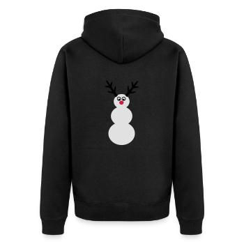 hiver bonhomme de neige - Veste à capuche bio Premium Unisexe - noir - Dos - Nico (187cm)