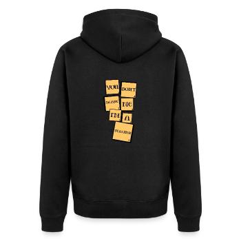 Tu ne me fais pas peur, je suis un enseignant - Veste à capuche bio Premium Unisexe - noir - Dos - Nico (187cm)
