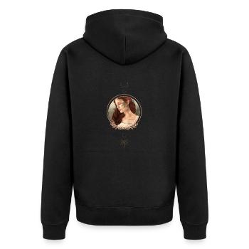 Femme - Veste à capuche bio Premium Unisexe - noir - Dos - Nico (187cm)