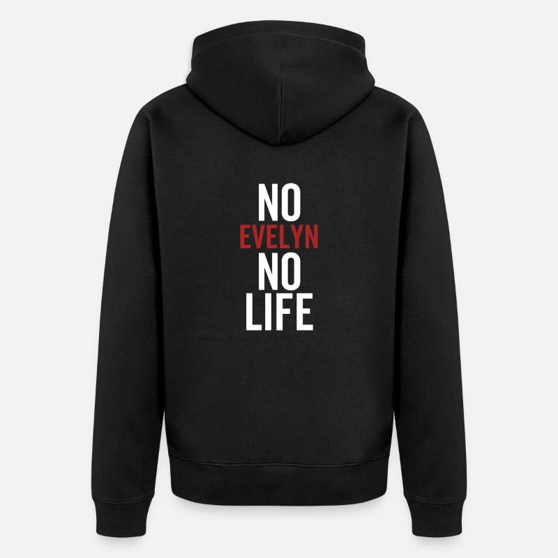 Pas d’Evelyn Pas de vie - Veste à capuche bio Premium Unisexe - noir