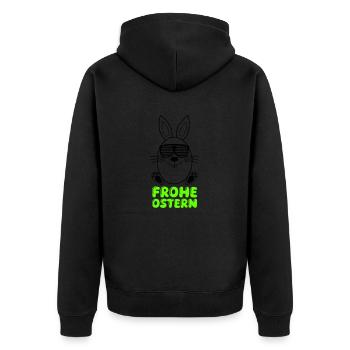 joyeuses Pâques - Veste à capuche bio Premium Unisexe - noir - Dos - Nico (187cm)