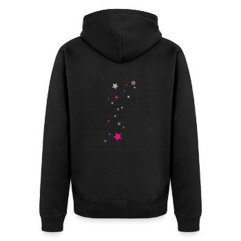 Pluie d'étoiles - Veste à capuche bio Premium Unisexe - noir - Dos - Nico (187cm)