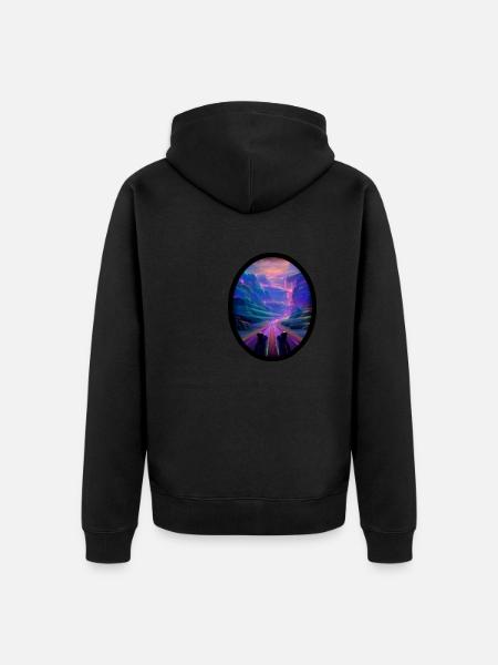 Seelenweg 03 - Unisex Premium Organic Zip Hoodie - black