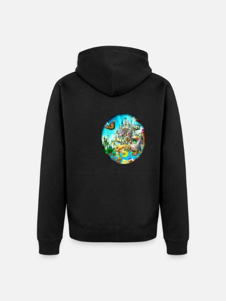 Imaginarium 01 - Unisex Premium Bio Zip Hoodie - Schwarz