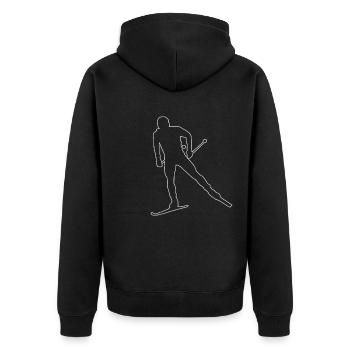 Women's cross-country skiing Cross-country skiing Classic Cross-country skiing Classic - Unisex Premium Organic Zip Hoodie - black - Back - Nico (187cm)
