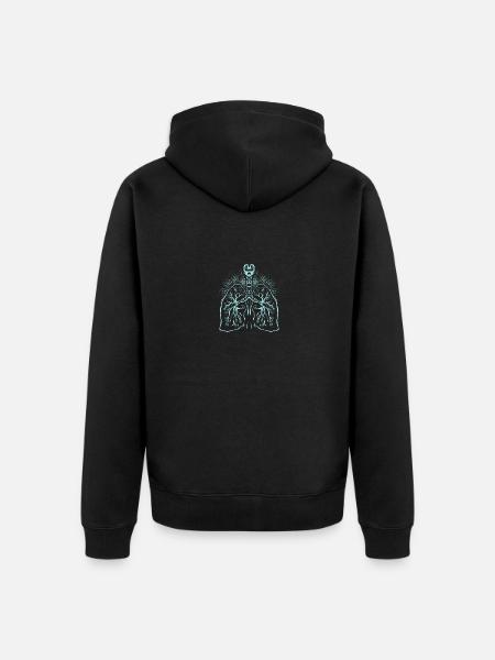 Anatomy of the lungs - Medicine - Unisex Premium Organic Zip Hoodie - black