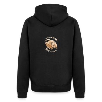 Mikrobiologie-Lehrer Tardigrade - Wasserbär Don't - Unisex Premium Bio Zip Hoodie - Schwarz - Hinten - Nico (187cm)