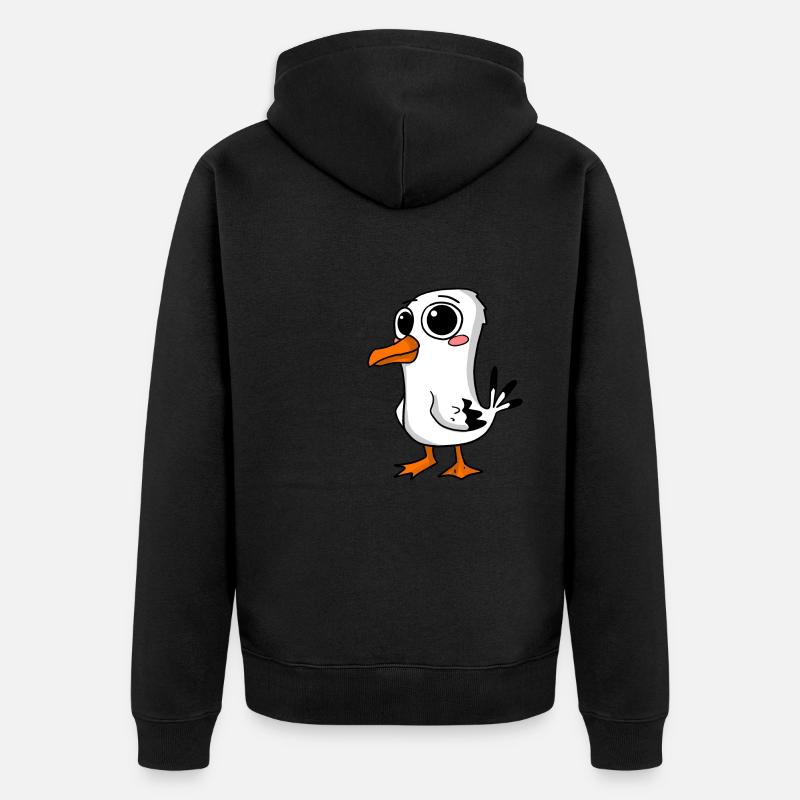 Mouette mignonne - Veste à capuche bio Premium Unisexe - noir