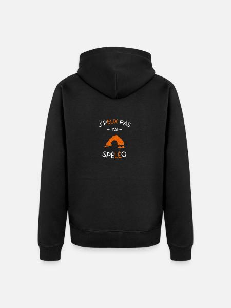 J'peux pas j'ai Spéléo - Veste à capuche bio Premium Unisexe - noir