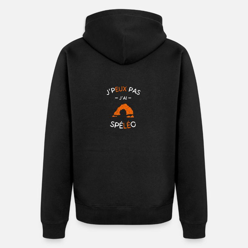 J'peux pas j'ai Spéléo - Veste à capuche bio Premium Unisexe - noir