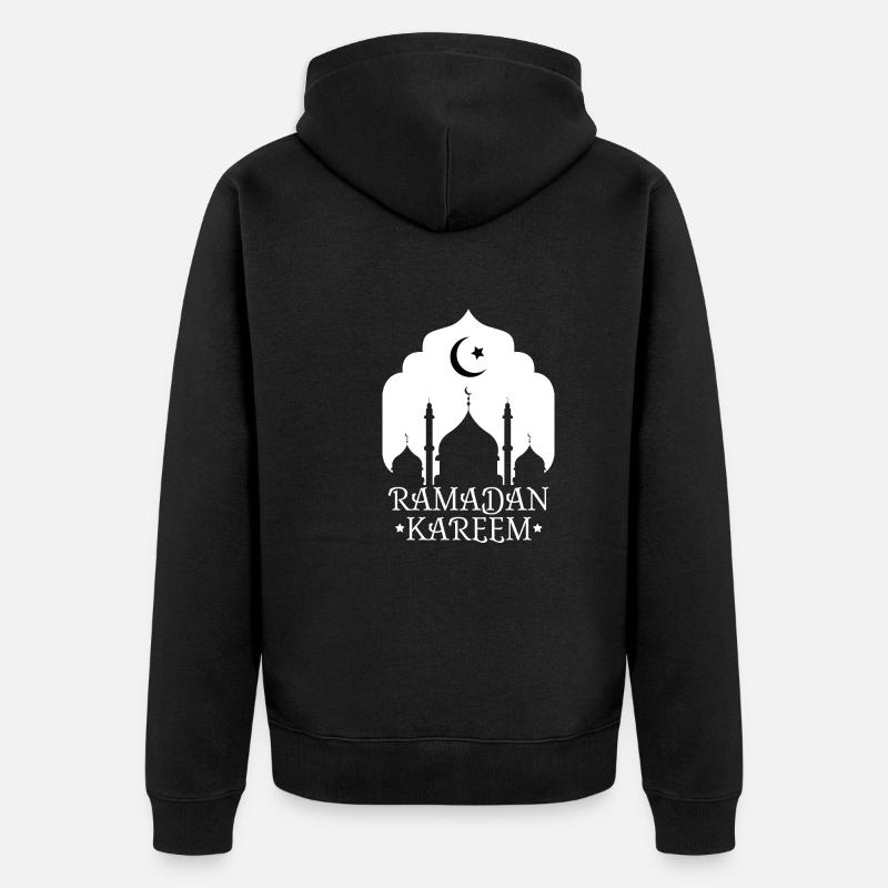 Ramadan Kareem Blanc - Veste à capuche bio Premium Unisexe - noir