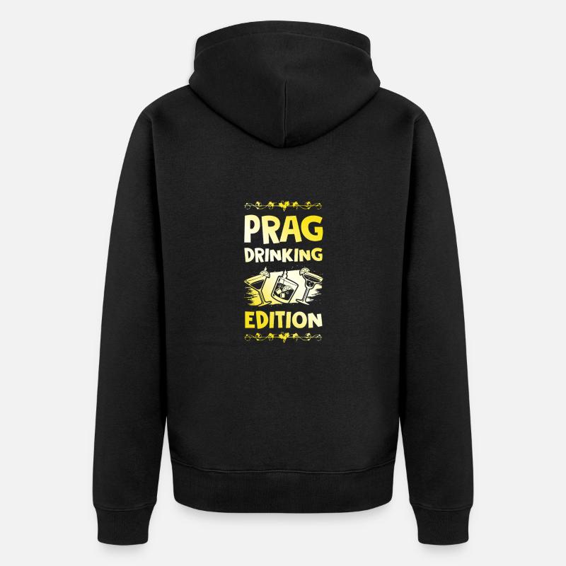 Prague Boire Dicton - Veste à capuche bio Premium Unisexe - noir