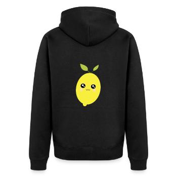 Citron Kawaii Fruits Kawaii Fruit Kawaii - Veste à capuche bio Premium Unisexe - noir - Dos - Nico (187cm)