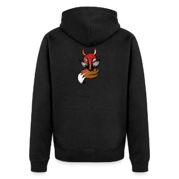 renard - Veste à capuche bio Premium Unisexe - noir - Dos - Nico (187cm)