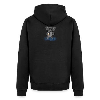 Elephant Beer Sunglasses Gift - Unisex Premium Organic Zip Hoodie - black - Back - Nico (187cm)