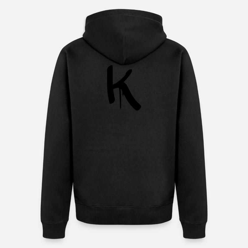 Graffiti lettre K - Veste à capuche bio Premium Unisexe - noir