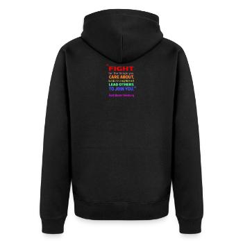 Ruth Bader Ginsburg Women s Rights Court Justice - Unisex Premium Organic Zip Hoodie - black - Back - Nico (187cm)